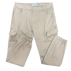 Twice Cargo Jogger Pants Mens 36 Tan Khaki Slim Fit Cotton Stretch Utility 36x30